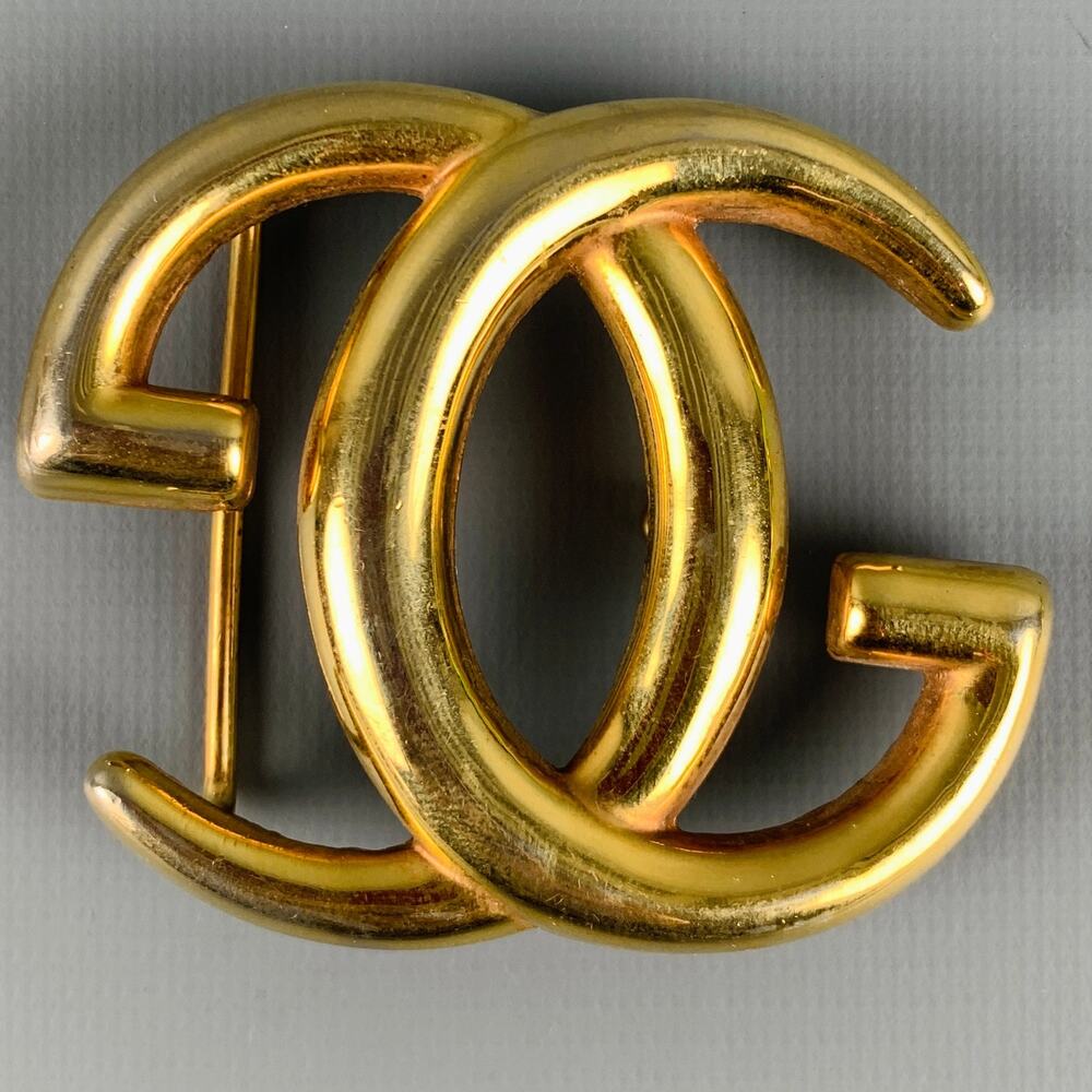 GUCCI Size L Metal GG Monogram Belt Buckle